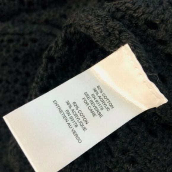 T Tahari Black Open Knit Cardigan - Picture 5 of 5